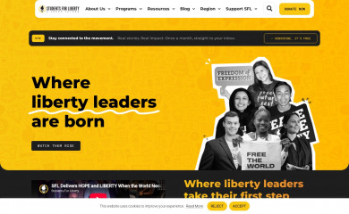 https://studentsforliberty.org screenshot