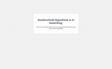 studieschuldhypotheek.nl screenshot