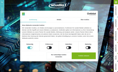 https://www.studio1.de/ screenshot