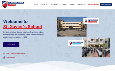 stxaviersbhiloda.com screenshot