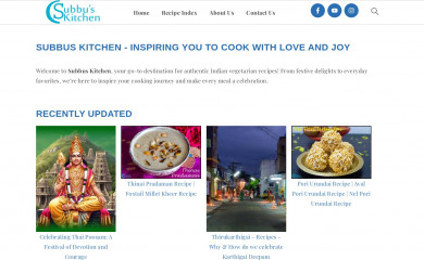 subbuskitchen.com screenshot