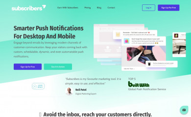 subscribers.com screenshot