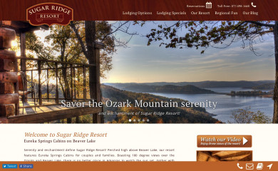 sugarridgeresort.com screenshot