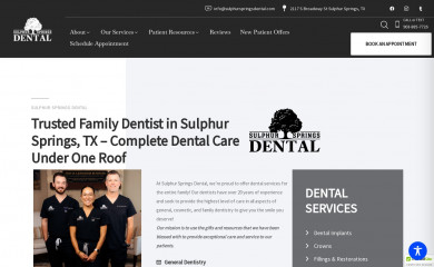 sulphurspringsdental.com screenshot