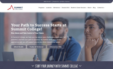 summitcollege.edu screenshot