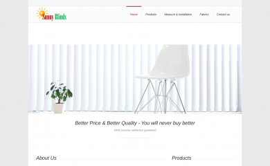 sunnyblinds.com.au screenshot