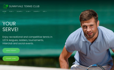 sunnyvaletennisclub.org screenshot