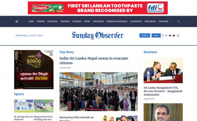 sundayobserver.lk screenshot