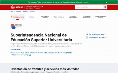 sunedu.gob.pe screenshot