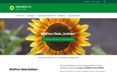 https://sunflower-theme.de screenshot