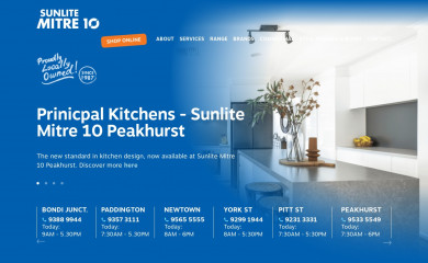 sunlitemitre10.com.au screenshot