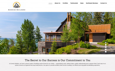 sunrisebuildersmt.com screenshot
