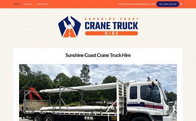sunshinecoastcranetruckhire.com.au screenshot