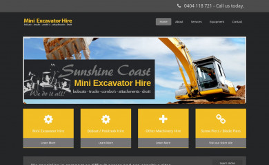 sunshinecoastminiexcavators.com.au screenshot
