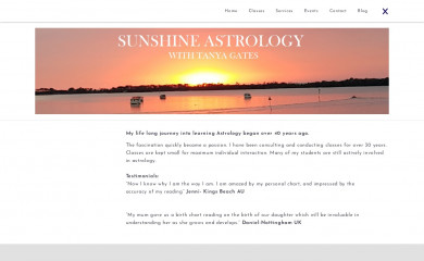sunshineastrology.com.au screenshot