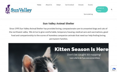 sunvalleypets.org screenshot
