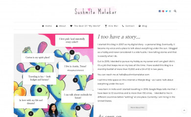 sushmitamalakar.com screenshot