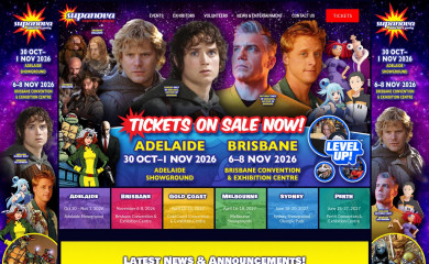 supanova.com.au screenshot