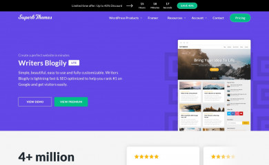 https://superbthemes.com/writers-blogily/writers-blogily-info/ screenshot