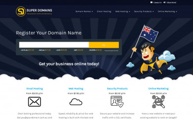 superdomains.com.au screenshot
