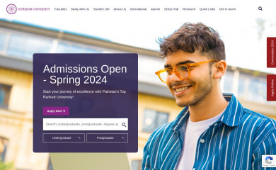 superior.edu.pk screenshot