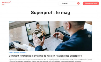 Superprof Blog Pays screenshot