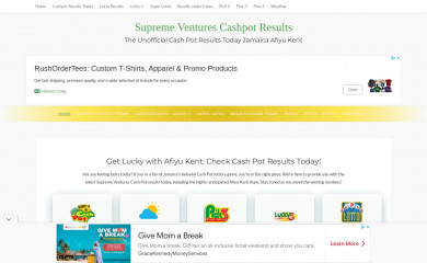 supremeventurescashpotresults.com screenshot