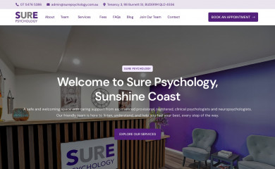 surepsychology.com.au screenshot