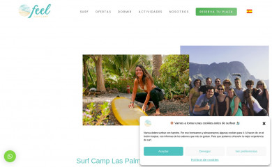 surfcamplaspalmas.com screenshot