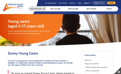 surrey-youngcarers.org.uk screenshot