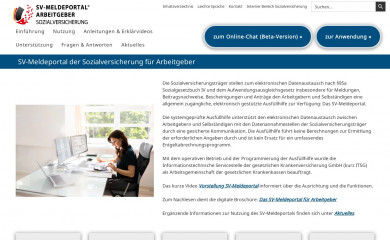 sv-meldeportal.de screenshot
