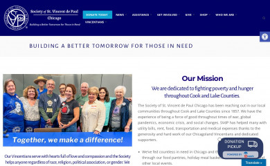 svdpchicago.org screenshot