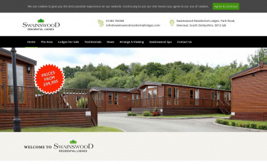 swainswoodresidentiallodges.com screenshot