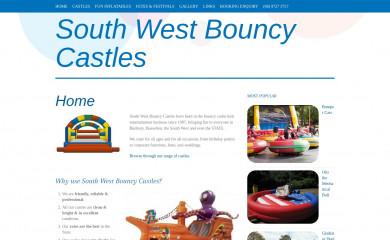 swbouncycastles.com.au screenshot