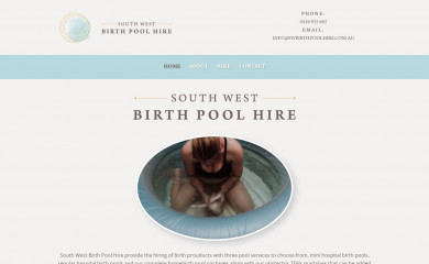 swbirthpoolhire.com.au screenshot