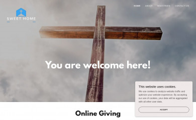 sweethomechurch.org screenshot