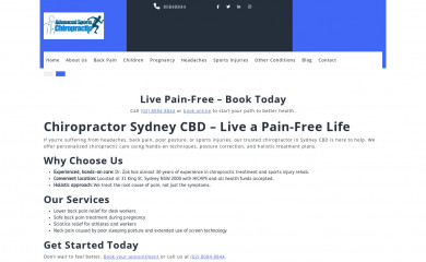 sydneycbdchiropractor.com.au screenshot