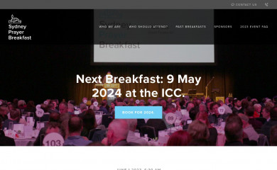 sydneyprayerbreakfast.com.au screenshot