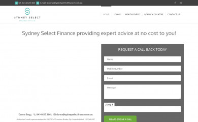 sydneyselectfinance.com.au screenshot
