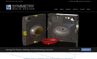 symmetrymolddesign.com screenshot