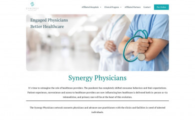 synergyphysicians.org screenshot