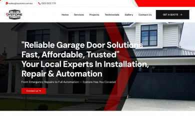 systoregaragedoors.com.au screenshot