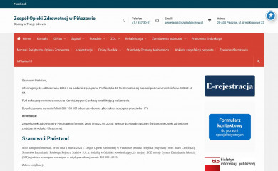 szpitalpinczow.pl screenshot