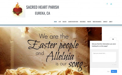 sacredhearteureka.net screenshot