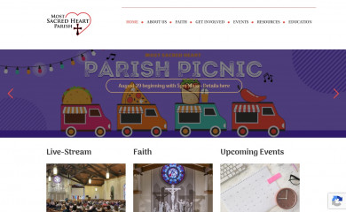 sacredhearteureka.org screenshot