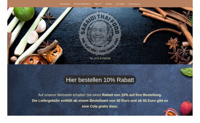 sabaidithaifood.com screenshot