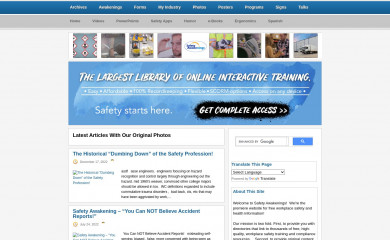 safetyawakenings.com screenshot