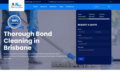 safebondcleaning.com.au screenshot