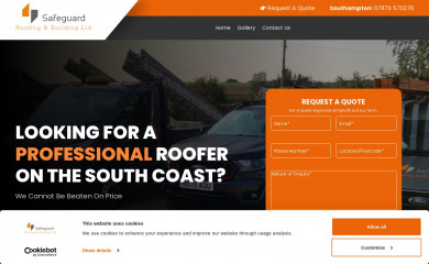 safeguardroofingsouthampton.co.uk screenshot