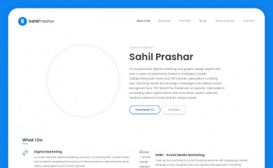 sahilprashar.com screenshot